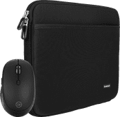 BlueBuilt Laptop Sleeve 33cm 14 inches S Black + Tradendum Mouse Mouse and laptop sleeve bundle