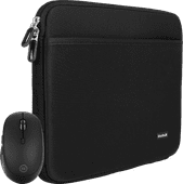 BlueBuilt Laptop Sleeve 37cm 15-16 inches M Black + Tradendum Mouse Mouse and laptop sleeve bundle