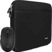 BlueBuilt Laptop Sleeve 31cm 13 inches M Black + Tradendum Mouse Mouse and laptop sleeve bundle