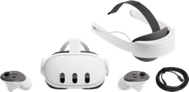 Meta Quest 3 512GB + BlueBuilt PC Link-Kabel + Elite Strap mit Akku Gaming Deal für VR-Brillen
