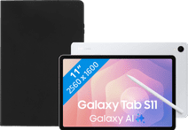 Samsung Galaxy Tab S11 11 Zoll 128GB Wi-Fi Silber + Book Case Schwarz Samsung Tablet für Filme, Serien und Gaming
