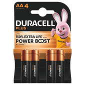 Duracell Alkaline Plus AA batteries 4 units Battery