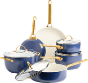 GreenPan Padova Cookware Set 10-piece Oxford Blue GreenPan frying pan