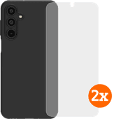 BlueBuilt Backcover Samsung Galaxy A16 4G/5G Schwarz + Panzerglas Doppelpack BlueBuilt Handyhülle