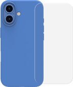 BlueBuilt Back Cover iPhone 16 Blue + Screen Protector Glass BlueBuilt case for iPhone