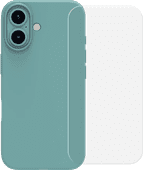 BlueBuilt Backcover iPhone 16 Grün + Panzerglas BlueBuilt Hülle für iPhone