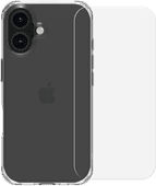 BlueBuilt Protective Backcover iPhone 16 Transparent + Panzerglas BlueBuilt Hülle für iPhone
