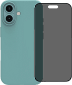 BlueBuilt Backcover iPhone 16 Grün + Panzerglas mit Blickschutzfilter BlueBuilt Hülle für iPhone