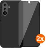 BlueBuilt Samsung Galaxy A36 Backcover Schwarz + Blickschutzfilter Displayschutz Doppelpack BlueBuilt Handyhülle