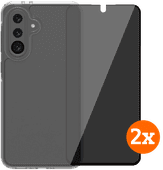 BlueBuilt Protective Cover Samsung Galaxy A36 Transparent + Privacy Protector Doppelpack Ruggedized Hülle