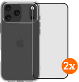 BlueBuilt Protective Backcover iPhone 17 Pro Max Transparent + Displayschutz Doppelpack BlueBuilt Hülle für iPhone