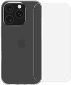 BlueBuilt Backcover iPhone 16 Pro Transparent + Panzerglas BlueBuilt Hülle für iPhone