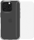 BlueBuilt Protective Backcover iPhone 16 Pro Transparent + Panzerglas BlueBuilt Hülle für iPhone