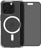 BlueBuilt Protective Backcover mit MagSafe iPhone 16 Pro + Privacy Panzerglas BlueBuilt Hülle für iPhone