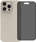 BlueBuilt Backcover iPhone 16 Pro Max Beige + Panzerglas mit Blickschutzfilter Apple iPhone 16 Pro Max Hülle