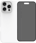 BlueBuilt Back Cover iPhone 16 Pro Max White + Privacy Filter Screen Protector Glass Apple iPhone 16 Pro Max case