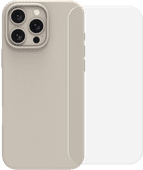 BlueBuilt Backcover iPhone 16 Pro Max Beige + Panzerglas Apple iPhone 16 Pro Max Hülle