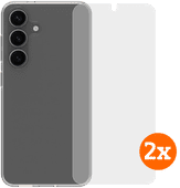 BlueBuilt Back Cover Samsung Galaxy S25 Transparent + Screen Protector Glass Duo Pack BlueBuilt phone case