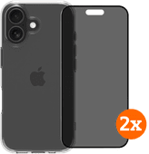 BlueBuilt Protective Backcover iPhone 17 Transparent + Privacy Displayschutz Doppelpack BlueBuilt Hülle für iPhone