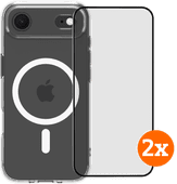 BlueBuilt Protective Back Cover MagSafe iPhone Air Transparent + Screen Protector Duo Pack Ruggedized case