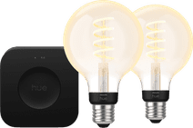 Philips Hue Filament White Ambiance Globe Doppelpack + Bridge Pro Philips Hue Filament White Ambiance