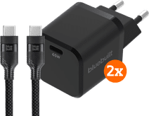 BlueBuilt 65 W GaN-USB-C-Ladegerät Schwarz + USB-C-Kabel 240 W 2 m Smartphone, Tablet und Smart-Uhr im Angebot