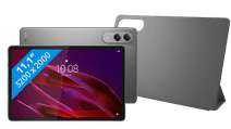 Lenovo Yoga Tab 11,1 Zoll 256GB WLAN Grau mit Stylus + Book Case Grau Tablets für die Basisnutzung