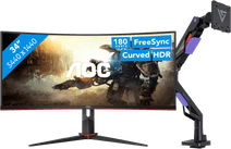 AOC CU34G2XP/BK + Vortech Monitor Arm with Gas Spring Monitor for graphic use