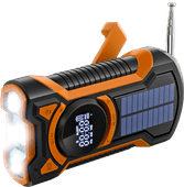 Just in Case Notfallradio mit Solarmodul und Powerbank 5.000 mAh Orange 5.000 mAh Powerbank