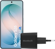 Samsung Galaxy S26 512GB Hellblau 5G + BlueBuilt Ladegerät 45 Watt Schwarz Samsung Galaxy S26