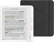 Kobo Libra Colour Weiß + BlueBuilt Book Case Schwarz Geschenk für unterwegs