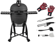 Grill Guru Prime Matte Black Large Starterset Großen Kamado-Grill