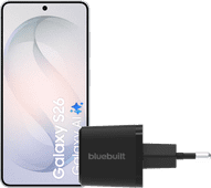 Samsung Galaxy S26 512GB Weiß 5G + BlueBuilt Ladegerät 45 Watt Schwarz Samsung Galaxy S26