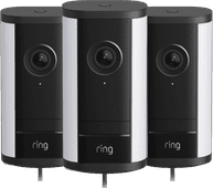 Ring Spotlight Kamera Pro 2. Generation Kabelgebunden Schwarz 3er-Pack Ring Kamera für einen kleinen Garten