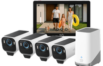 eufyCam S3 Pro 4-Pack + Smart Display E10 eufy bullet IP camera