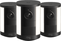 Ring Spotlight Kamera 2. Generation Akku Schwarz 3er-Pack Ring Kamera für einen kleinen Garten