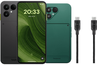 Fairphone 6 256GB Schwarz 5G + Basis-Zubehörset
