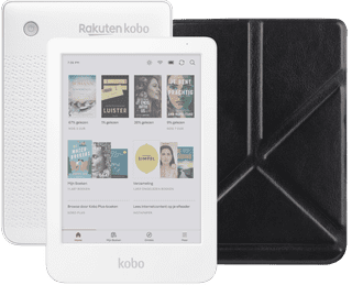 Kobo Clara Colour Weiß + BlueBuilt Book Case Schwarz