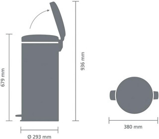 Brabantia NewIcon Treteimer 30 Liter White