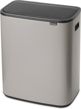 Brabantia Bo Touch Bin Mülleimer 2 x 30 Liter Soft Grey
