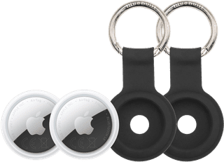 Apple AirTag 2 (Doppelpack) + 2 x BlueBuilt Apple AirTag Schlüsselanhänger