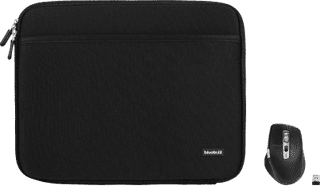 BlueBuilt Laptophülle Breite 31 cm 13 Zoll M Schwarz + Maximus Maus