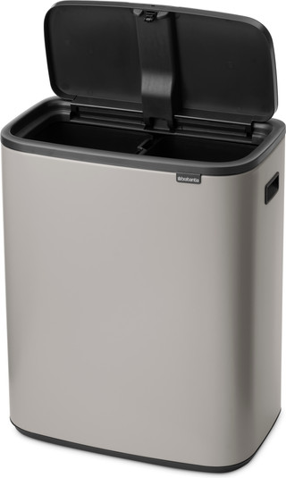 Brabantia Bo Touch Bin Mülleimer 2 x 30 Liter Soft Grey