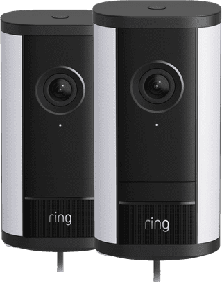 Ring Spotlight Kamera Pro 2. Generation Kabelgebunden Schwarz Doppelpack