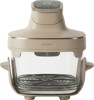 Seeger SGR1050SB Glass Airfryer Beige