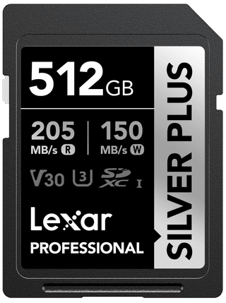 Lexar Professional SDXC Silver Plus 512GB 150 MB/s