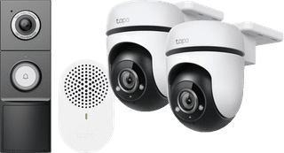 TP-Link Tapo C500 Duo Pack + D235 Smart Battery & Wired Doorbell