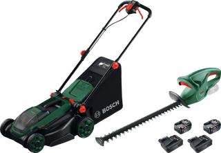 Bosch Rotak 18V2-38 + Bosch EasyHedgeCut 18-45 Li + Bosch Starterset 18V 4,0 Ah (2x)