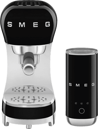 SMEG ECF12BLEU Black + Milk Frother