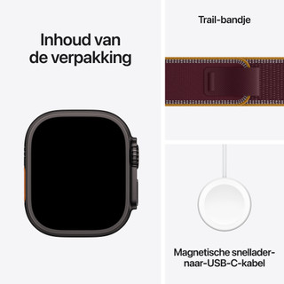 Apple Watch Ultra 4 Cellular 49mm Black Trail Loop S/M